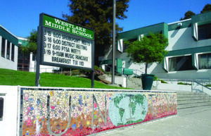 The front of Westlake Middle School.